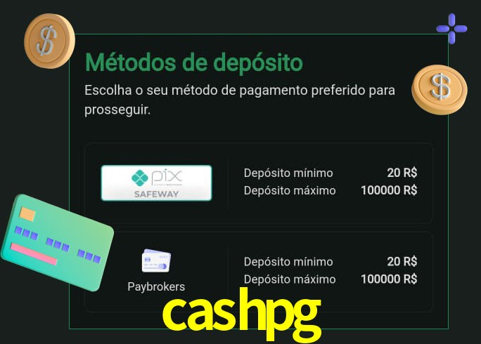 O cassino cashpg oferece uma grande variedade de métodos de pagamento